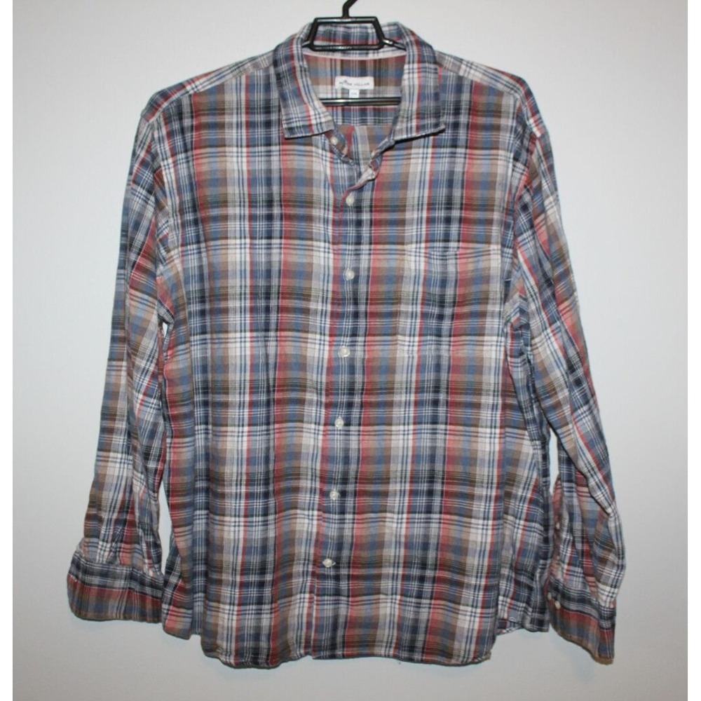 Peter Millar Mountainside Juno Dunes Multi Plaid Sport Shirt Button Up Size XXL - Picture 10 of 10
